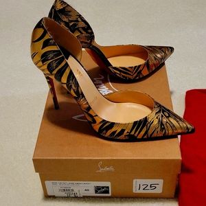 Black and gold Christian Louboutin heels